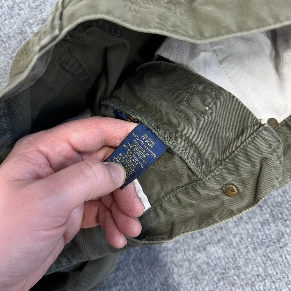 Polo Ralph Lauren Pant Men 30x30 Green 5 Pocket Twill Jean Straight Leg‎